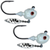 Big Sky White Red Eye Hecla Hammer jig on white background showing clean white profile with red eye detail