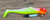 Big Sky Orange Red Splash Hecla Hammer jig rigged with Z-Man 4 inch Electric Chicken paddle-tail swimbait