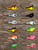 Walleye Jig Full Set on wood background