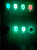 Big Sky Red EyeCon Jig Full Set glow image showing Kryptonite Glow finish in low-light conditions