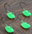 Underside view of four Lemon and Lime Splash Erie Short Shank Jigs