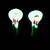 White / Pink Erie Stand Up Rattle Jigs showing glow effect