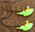 Lemon / Orange Erie Stand Up Rattle Jigs in 1/4 oz and 3/8 oz sizes