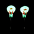 Lemon / Orange Erie Stand Up Rattle Jigs showing glow effect