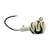 Deluxe Walleye White Tiger 1/4 oz jig with glow-white body, red and black tiger markings and Eagle Claw Little Nasty hook