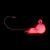 Rock & Roll Ball Rattle Pink Silver jig with pink and metallic silver Kryptonite Glow finish, built-in brass rattle and Eagle Claw hook