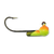 Rock & Roll Ball Rattle Lemon Orange Splash jig with lemon and orange Kryptonite Glow finish, built-in brass rattle and Eagle Claw hook