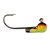 Rock & Roll Ball Rattle Lemon Orange Black jig with lemon, orange and black Kryptonite Glow finish, built-in brass rattle and Eagle Claw hook