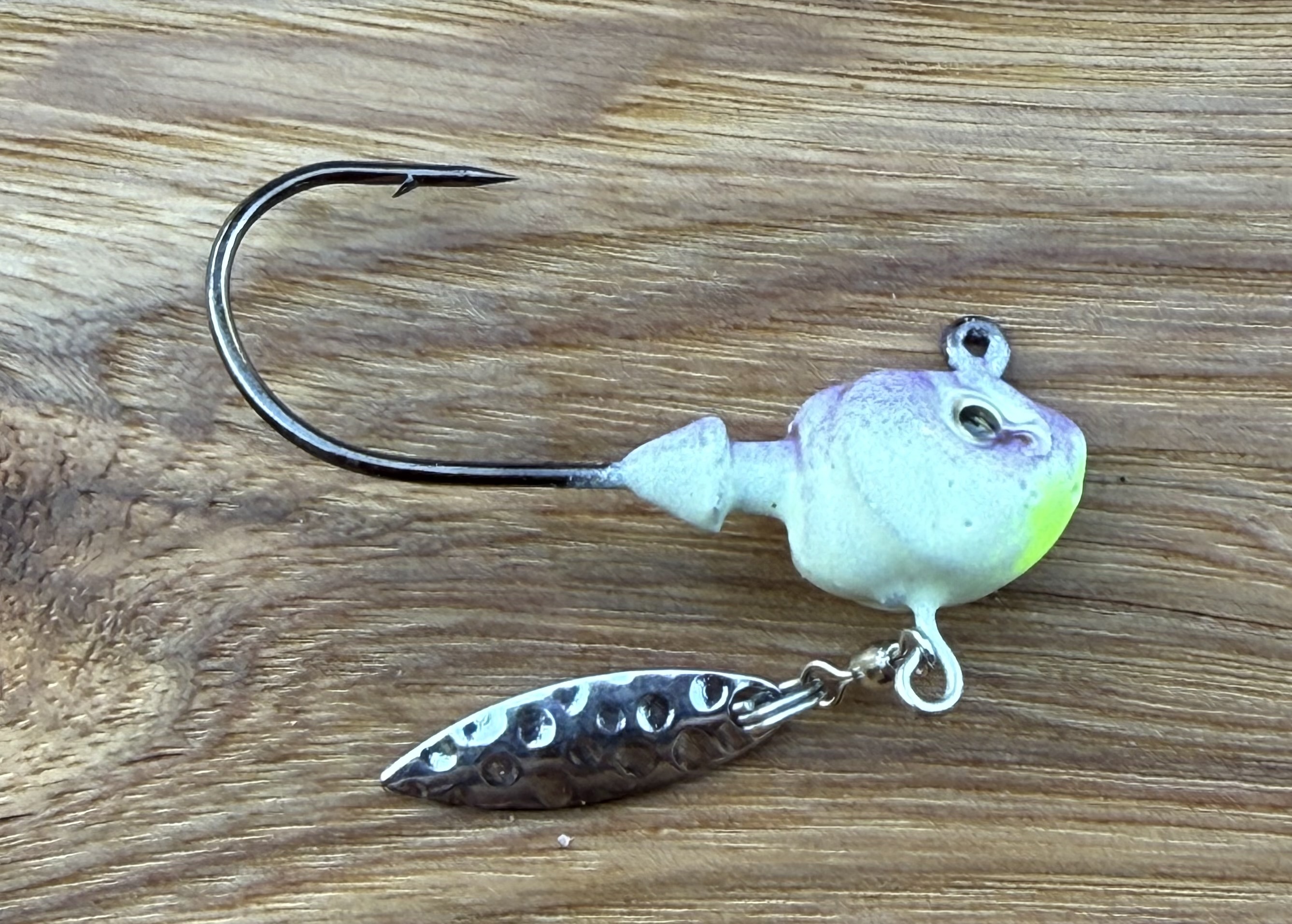 Single 1 oz Hecla Hammer jig built for current control and bottom contact