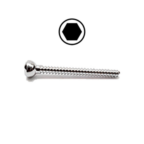 2.0mm Cortical Screw, Non Self-tap, Hex, Stainless-6mm