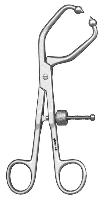 gSource Pelvic Reduction Forceps 7.75none Angled Short Ball Tips