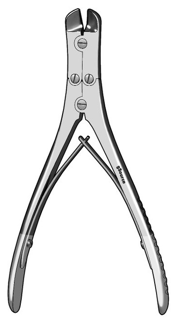 gSource Wire Cutter Double Action 7none, Angled, Tungsten Carbide, Maximum Capacity 1.6mm [.062none]