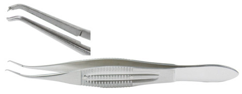 Integra-Miltex Castroviejo Colibri Type Corneal Forceps, 4.875none (110mm), Tips 0.3mm, w/Tying Pla...
