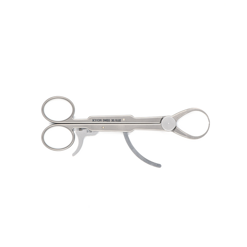 KYON Fine Touch Forceps / 159 MED Point- to Point, Curved Max Span 43mm, Ti Alloy, SS