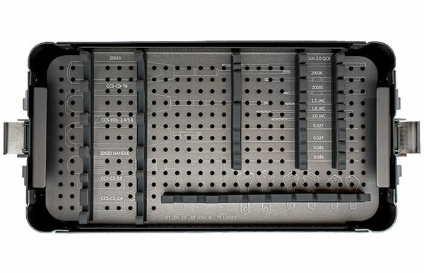 Instrument Tray for 2.0mm - 2.7mm CBLO Plates and Instruments, Anodized