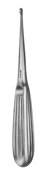 gSource Brun Curette 6.25none Hollow Handle Straight Round #4/0