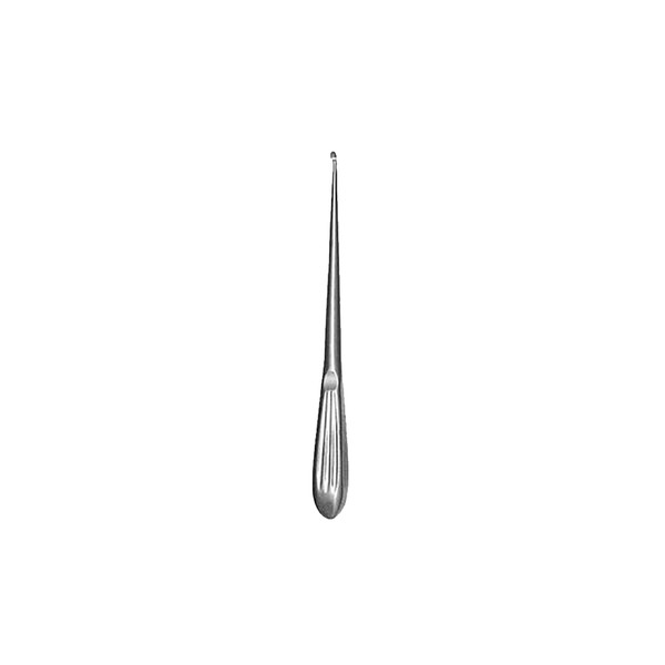 gSource Brun Curette 8IN Hollow Handle Angled Oval #4/0