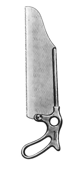 gSource Satterlee Amputation Saw 13none, 10none Blade Stainless Steel, Ring Handle Chrome