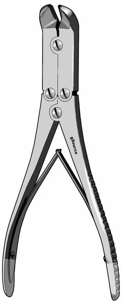 gSource Wire Cutter Double Action 9none, Angled, Tungsten Carbide, Maximum Capacity 2.4mm [3/32none]