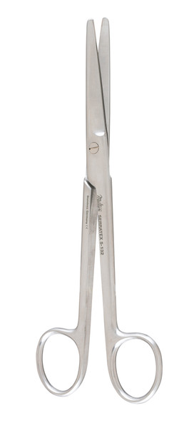 Integra-Miltex Serratex-Mayo Dissecting Scissors, 6.75none (173mm), Straight, One Fine Serrated Blade