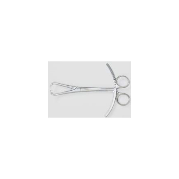 Spectrum Bone Reduction Forceps, Pointed Tips w/ Serrations, Curved, 5in