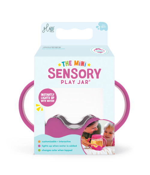 Glo Pals Mini Sensory Jar and Silicone Fun Filler Bundle- PINK
