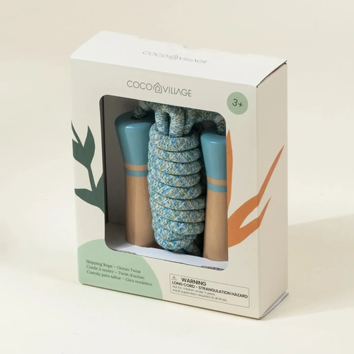 Wooden Handle Skipping Rope – Ocean Twist