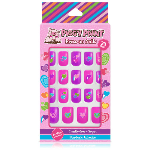 Happy Hearts Piggy Press-on Nails