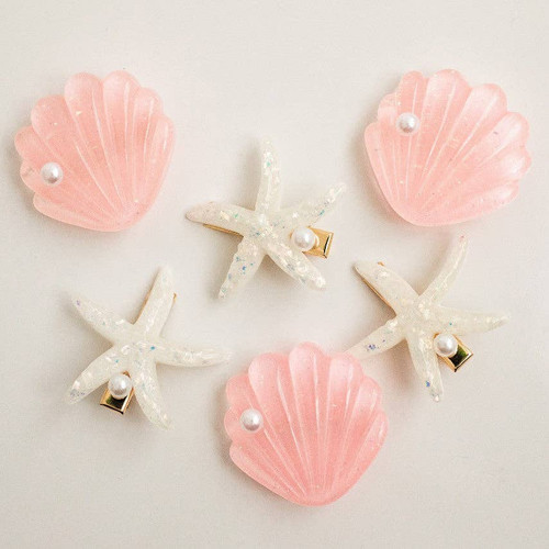 Hair Clip Set - Under the Sea - Pink: Clip
