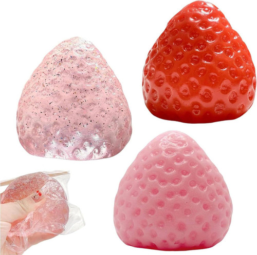 Soft Strawberry Squishy  - Red