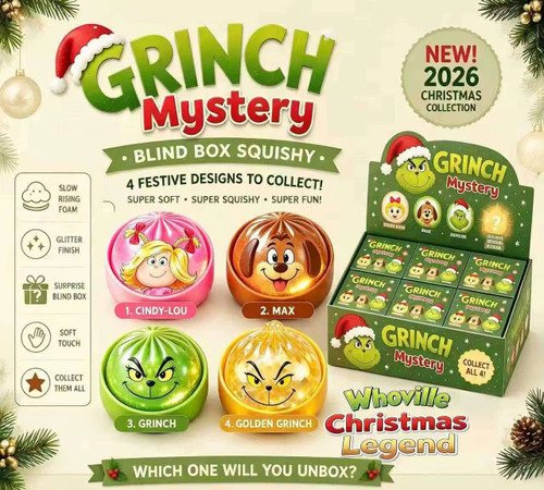 **PRE-ORDER** Christmas Grinch Mystery Whoville Squishy Blind box