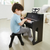 Learn with Lights Black Piano with Stool