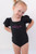 Puff Sleeve Leotard - Black Magic: 6Y