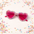 Heart Sprinkle Sunglasses - Hot Pink