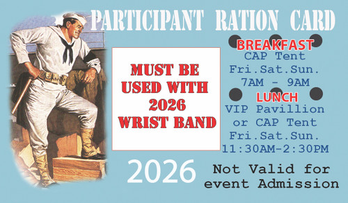 Re-enactor Ration Card 2026