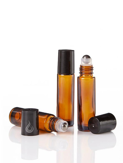  10ml THICK Amber Glass Roller Bottles 