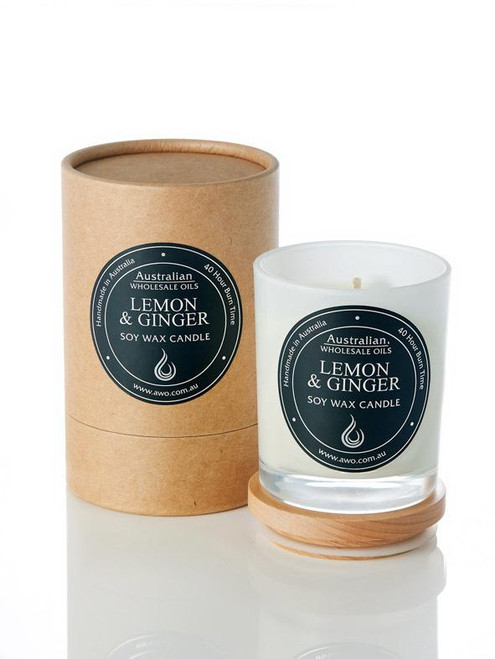 Lemon and Ginger Scented Soy Candles