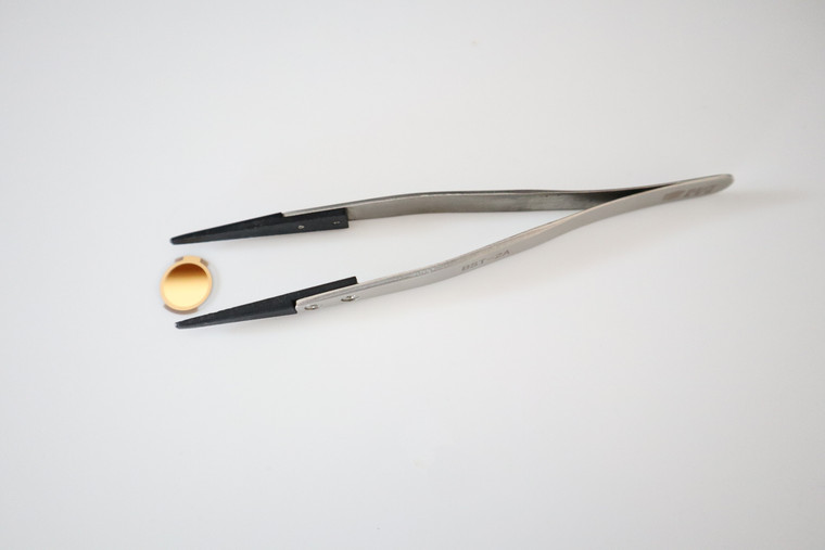 Precision QCM Sensor Tweezers with Protective Polymer Tips
