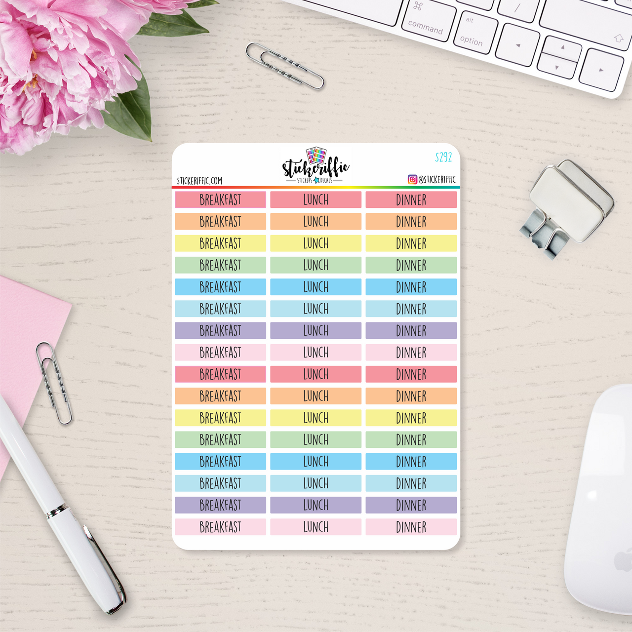 COLORFUL WEEKDAY HEADERS Planner Stickers