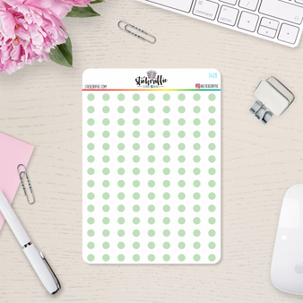 Transparent Tiny Dot Planner Stickers Rainbow 