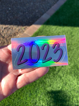 Holographic 2023 Vinyl Decal Sticker - Holo Planner Sticker New Year - 2023