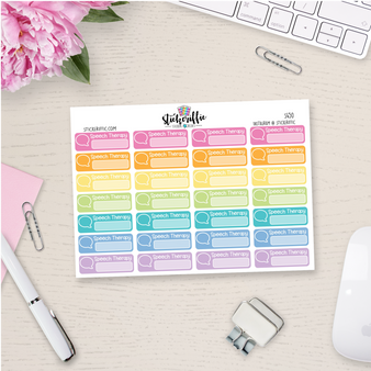 Speech Therapy Appointment Tracking Planner Stickers - Pastels - S450