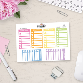 Gratitude Full Box HP Planner Stickers Pastels - S502