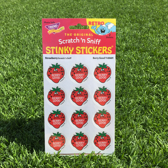 Berry Good, Strawberry scent Retro Scratch 'n Sniff Stinky Stickers®