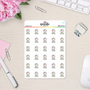 Unicorn Paying Bills Vinyl Planner Stickers - S048