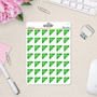 Pay Day Corner Vinyl Planner Stickers Payday Reminders Green - S074