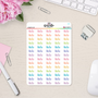 Keto Script Vinyl Planner Stickers - Rainbow - Diet Weight Loss Low Carb - 70 Stickers - S145