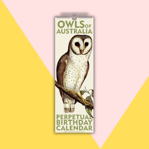 Owls of Australia Birthday Calendar | John & Elizabeth Gould | US/Canada Version