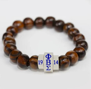 Sigma Natural Wood Bead Bracelet