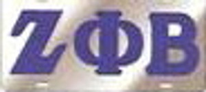 Zeta Raised Acrylic Letter Plates- Silver Zeta Raised Acrylic Letter Plates- Silver